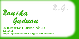 monika gudmon business card