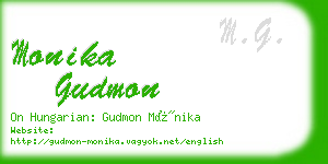 monika gudmon business card